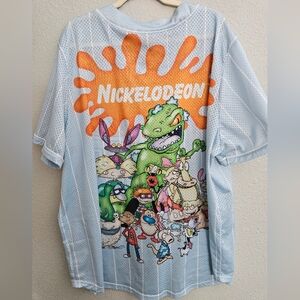 Men's 5X Nickelodeon 90's Light Blue Jersey